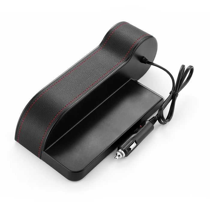 C15 Multifunctional Dual USB Port Cigarette Lighter Car Charger with Seat Gap Storage Box Seat Organizer Card Phone Holder - 2