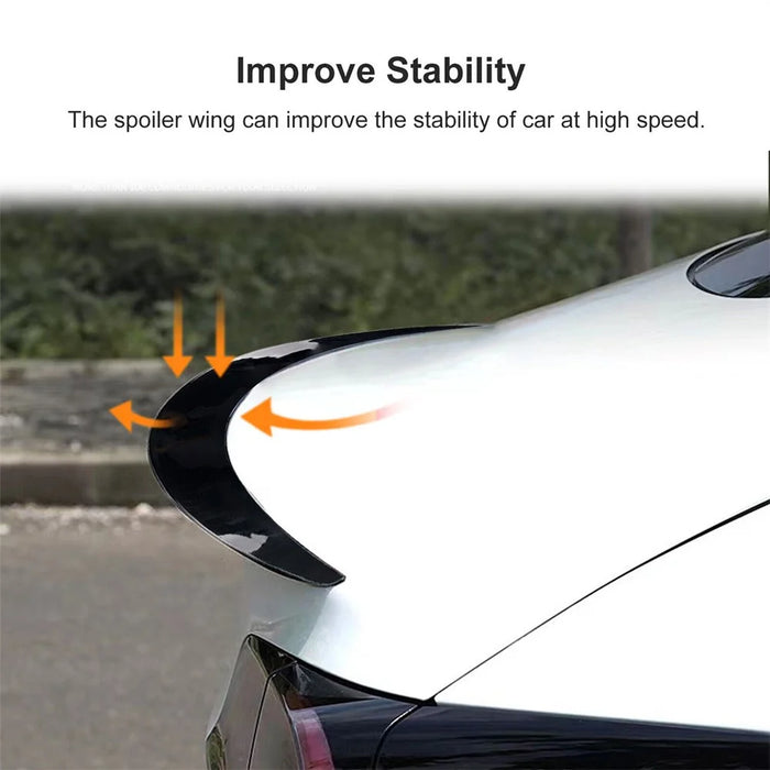Car Spoiler Wing Decorative Strip Spoiler Non-Punching Car Rear Wing for Tesla Model 3 (17-22) - Glossy Paint - 4