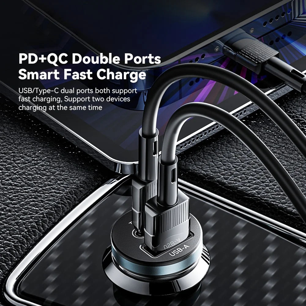ESSAGER ES-CC12 PD 30W Double Ports Mini Car Charger Lightweight Cigarette Lighter Charger for 12-24V Vehicles - 5