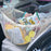 H351 Car Back Seat Organizer Multi-Function Portable Drawstring Large Capacity Canvas Mesh Storage Bag - 6