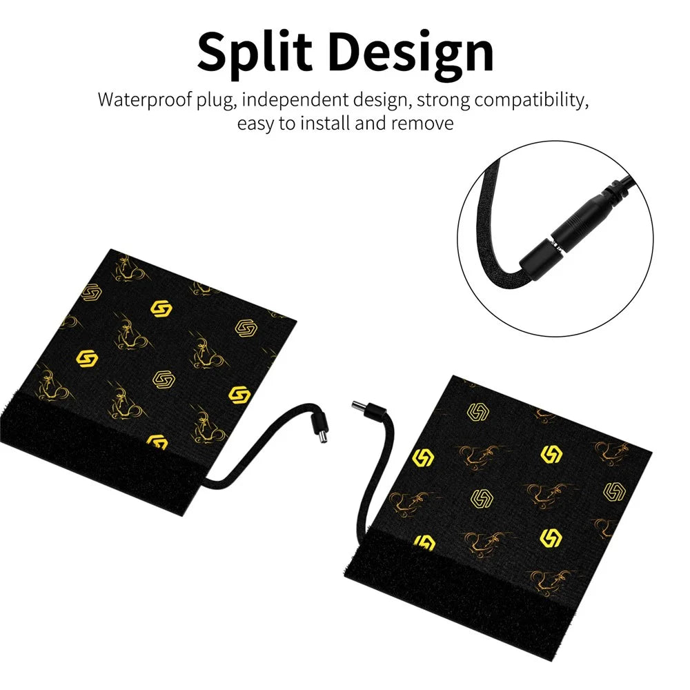 WUPP CS-974B1 1 Pair Stylish Pattern Motorcycle Heated Grips Handlebar Heating Pads 3-Gear Adjustable Motorbike Handlebar Heating Cover - 5