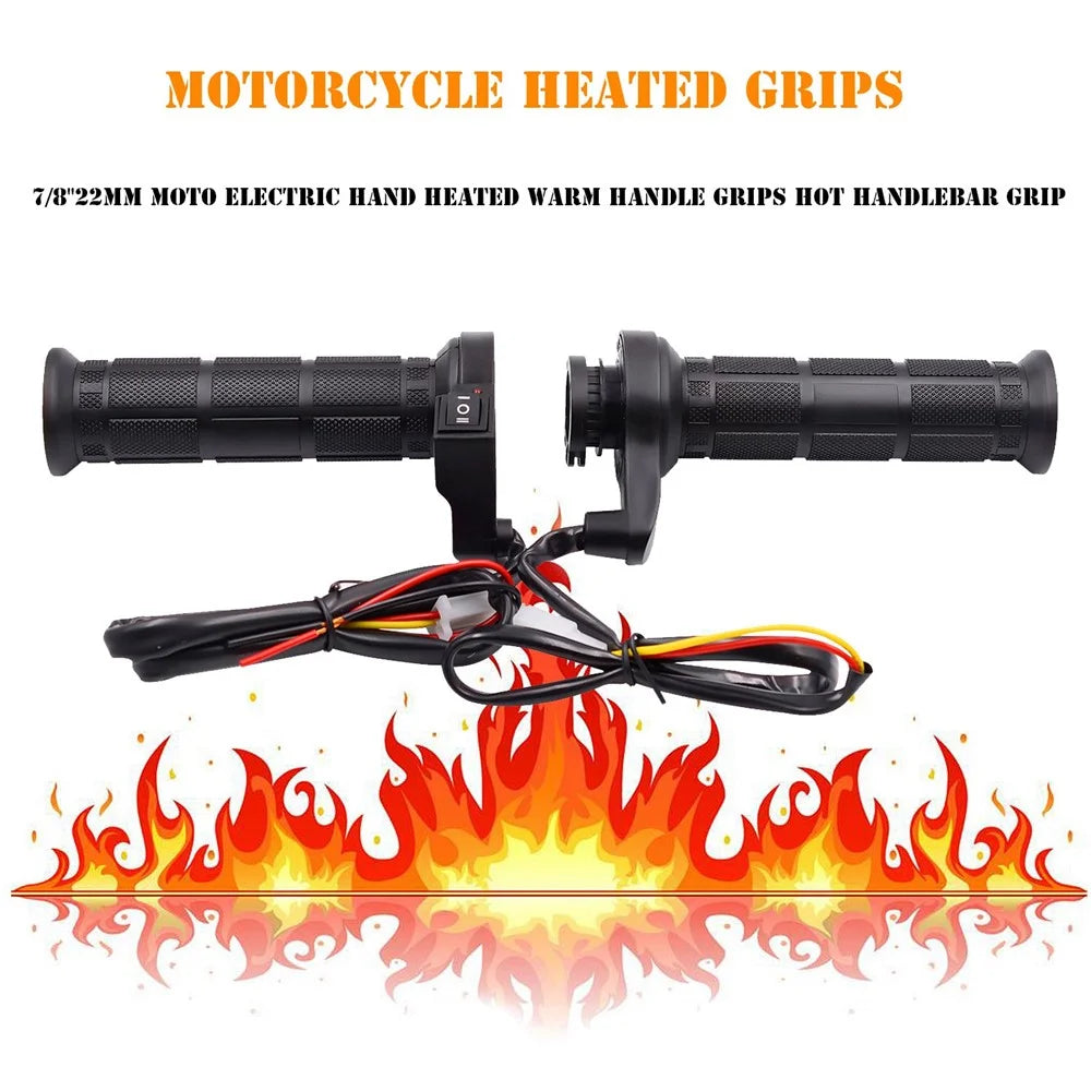 WUPP CS-203A1 1Pair Motorcycle Heated Grips for Winter Universal Electric Heating Handlebar 12V Modified Heating Grips Electric Scooter Handlebar - 3