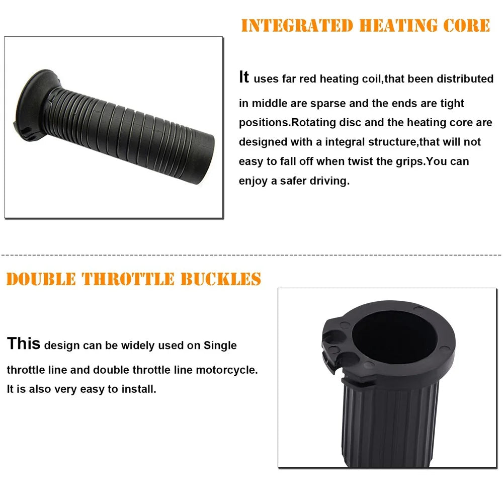 WUPP CS-203A1 1Pair Motorcycle Heated Grips for Winter Universal Electric Heating Handlebar 12V Modified Heating Grips Electric Scooter Handlebar - 5