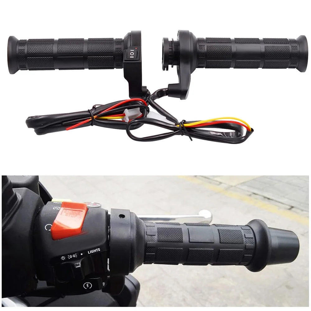 WUPP CS-203A1 1Pair Motorcycle Heated Grips for Winter Universal Electric Heating Handlebar 12V Modified Heating Grips Electric Scooter Handlebar - 2