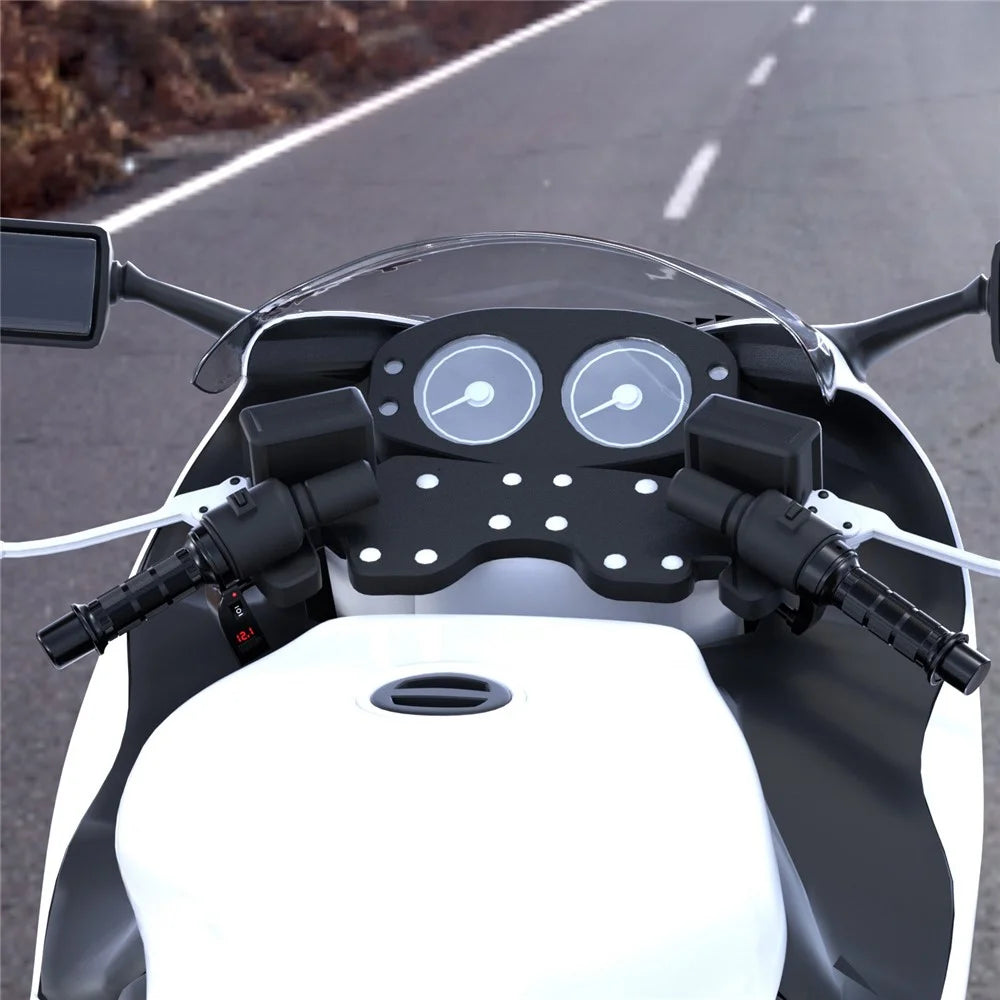 WUPP CS-503A1 1Pair Winter Motorcycle Heated Grips Universal Electric Heating Handlebar 12V Modified Heating Grips E-Bike Warmer Handgrips - Red - 4