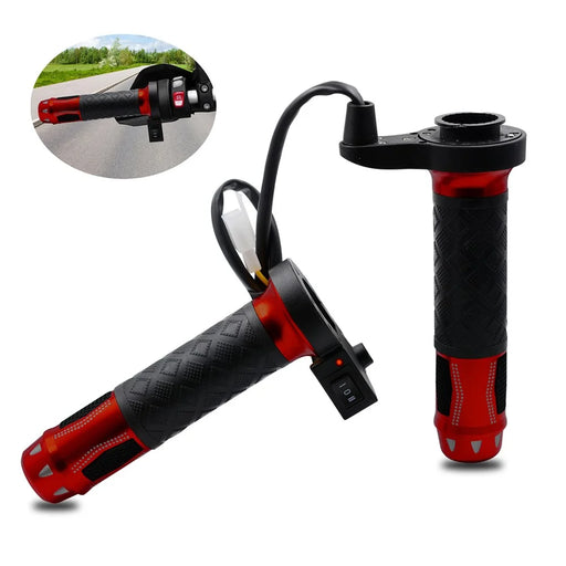 WUPP CS-764 1 Pair Motorcycle Heating Handlebars Aluminum Alloy 12V Electric Heated Handlebar Grips Motorbike Heating Handle Warmers - Red - 1