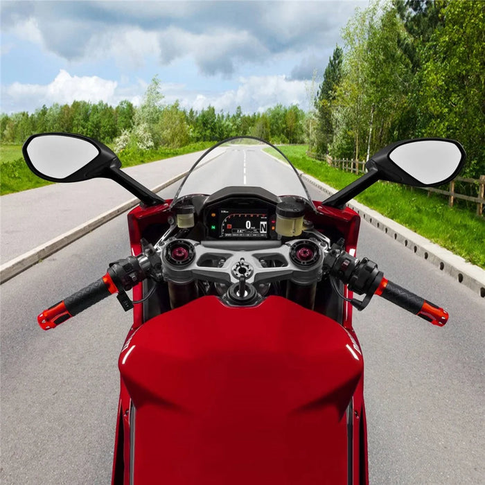 WUPP CS-764 1 Pair Motorcycle Heating Handlebars Aluminum Alloy 12V Electric Heated Handlebar Grips Motorbike Heating Handle Warmers - Red - 3
