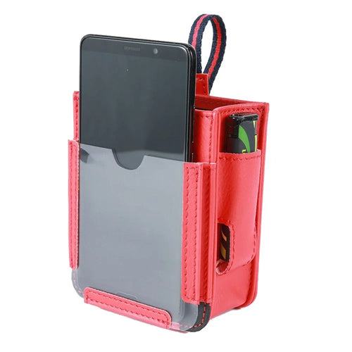 Multifunctional Car Pocket PU Leather Air Outlet Phone Storage Bag Car Interior Accessories - Red - 1