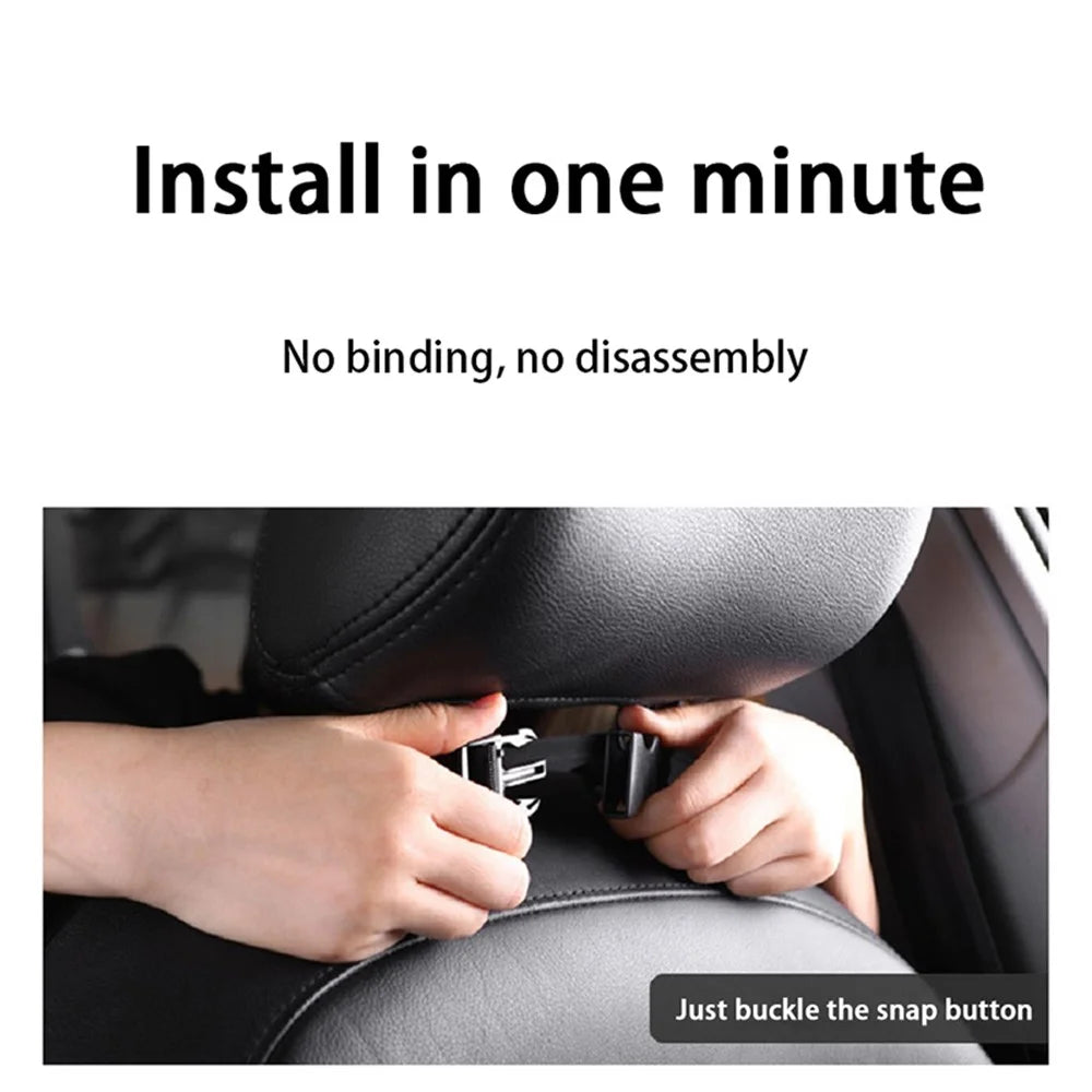 BY-1050 Multi-Pocket Car Back Seat Organizer Protector Hanging Storage Bag with Transparent Tablet Pouch - 5