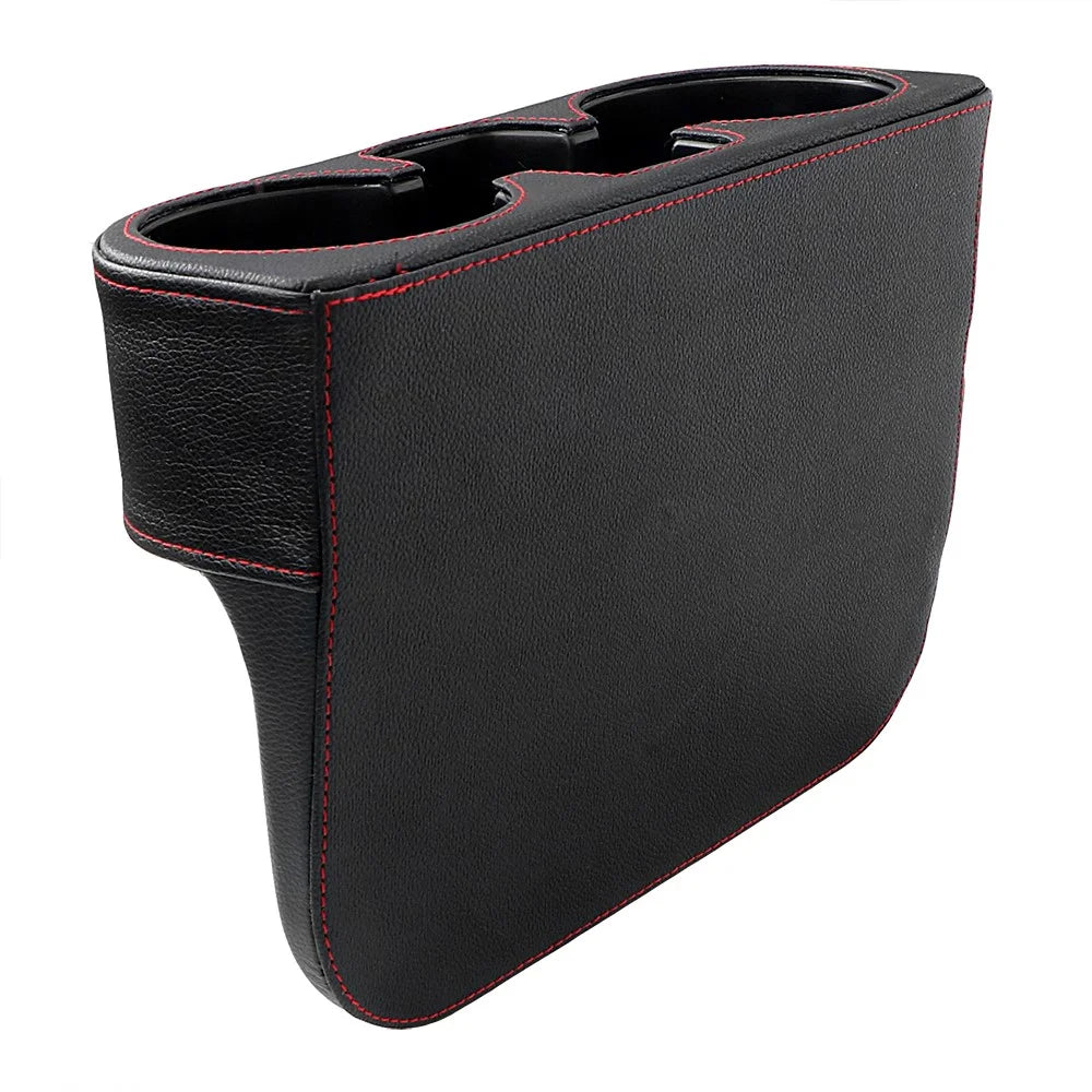 BY-113 Car Drink Holder Universal Auto Seat Side Cup Holder Leather Multifunctional Car Gap Storage Box - 6