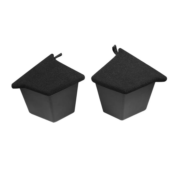 M10357 1 Set For Tesla Model Y Car Rear Trunk Storage Bin TPE Box Organizer with Handle Design Flocking Cover Lid - 1