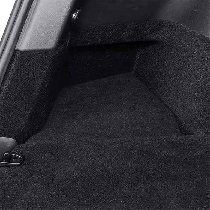 M10357 1 Set For Tesla Model Y Car Rear Trunk Storage Bin TPE Box Organizer with Handle Design Flocking Cover Lid - 6
