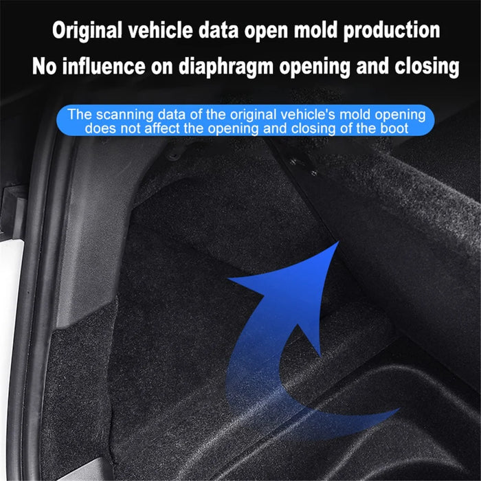 M10624 2PCS For Tesla Model Y TPE Car Rear Trunk Storage Bin Side Box Automobile Organizer - 2