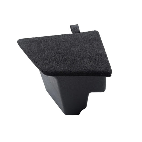 TSLZH658 For Tesla Model 3 Car Rear Trunk Storage Bin TPE Box Organizer with Handle Design Flocking Cover Lid - 1