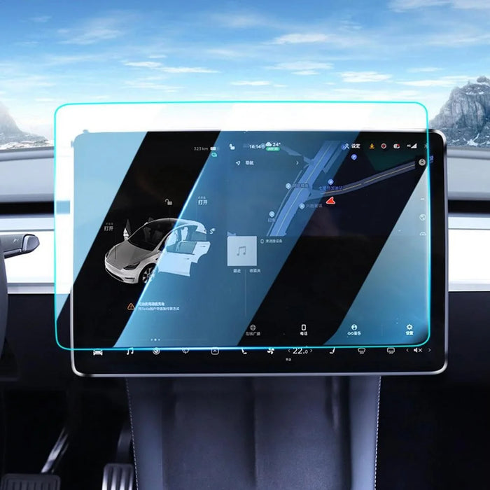 M30117 For Tesla Model 3 / Y In-Dash GPS Screen Film Car Display Navigation Tempered Glass Screen Protector (Anti Blue Light Design) - 3