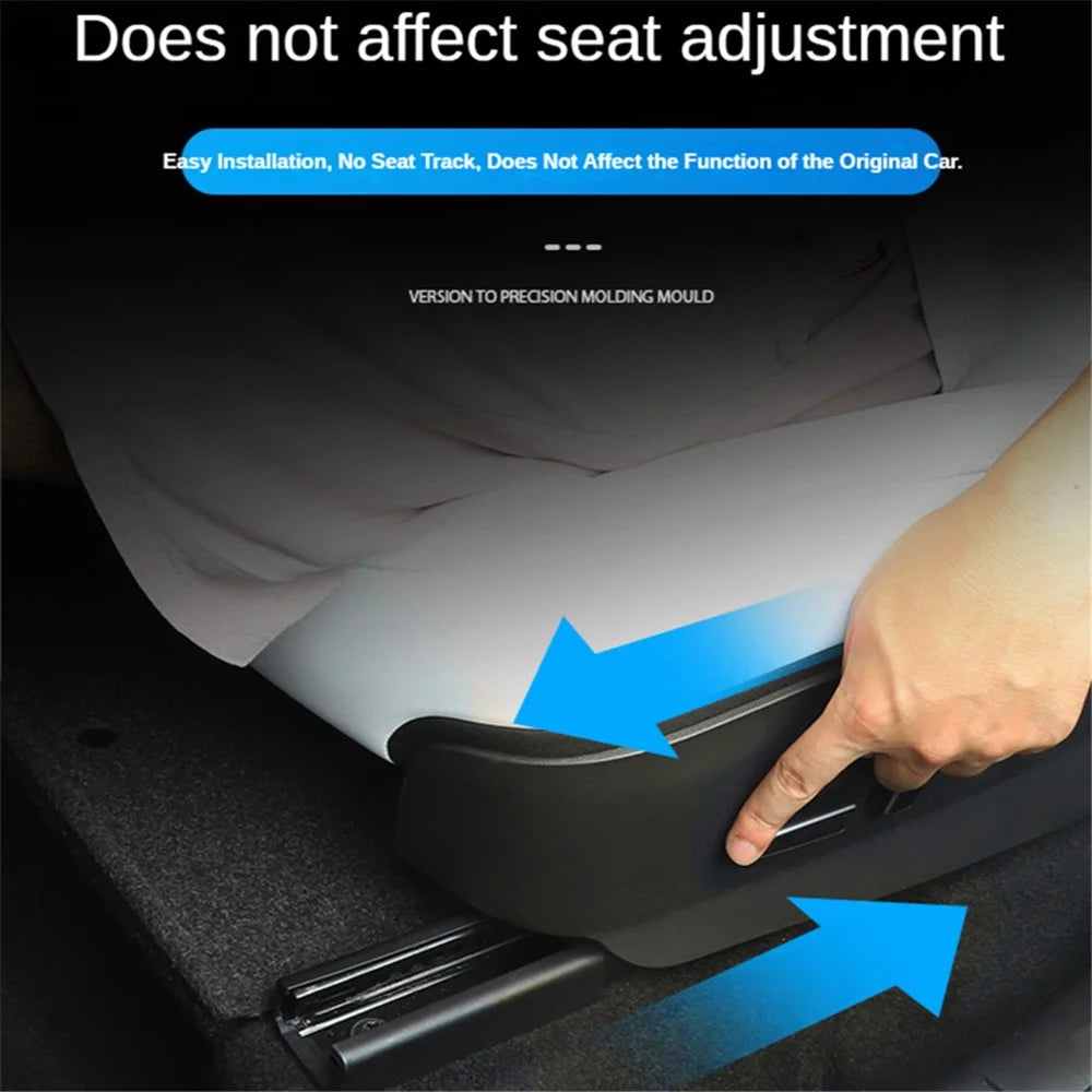 M10343 For Tesla Model Y Car Driver Passenger Underseat Hidden Felt Cloth Organizer Box Under Seat Storage Tray Bin - 2