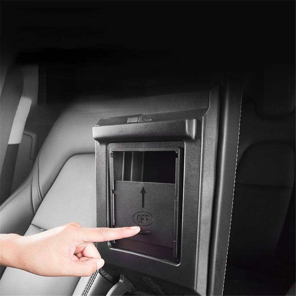 M30153 For Tesla Model 3 / Y Car Center Control Armrest Organizer ABS Storage Box Privacy Protection Container - 4