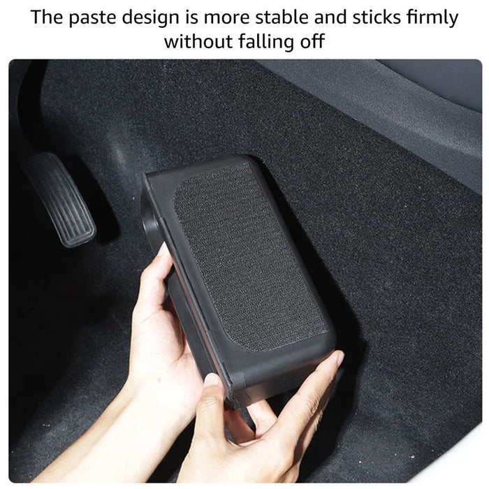 TSL261 For Tesla Model 3 / Y 17-22 Car Center Console Organizer TPE Self-adhesive Auto Armrest Storage Box - 4