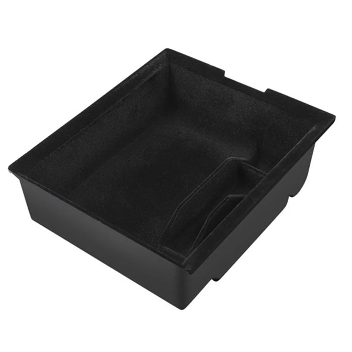For Tesla Model 3 / Y ABS+Flocking Car Center Control Trash Can Bin Organizer Storage Box Garbage Container - Front - 1
