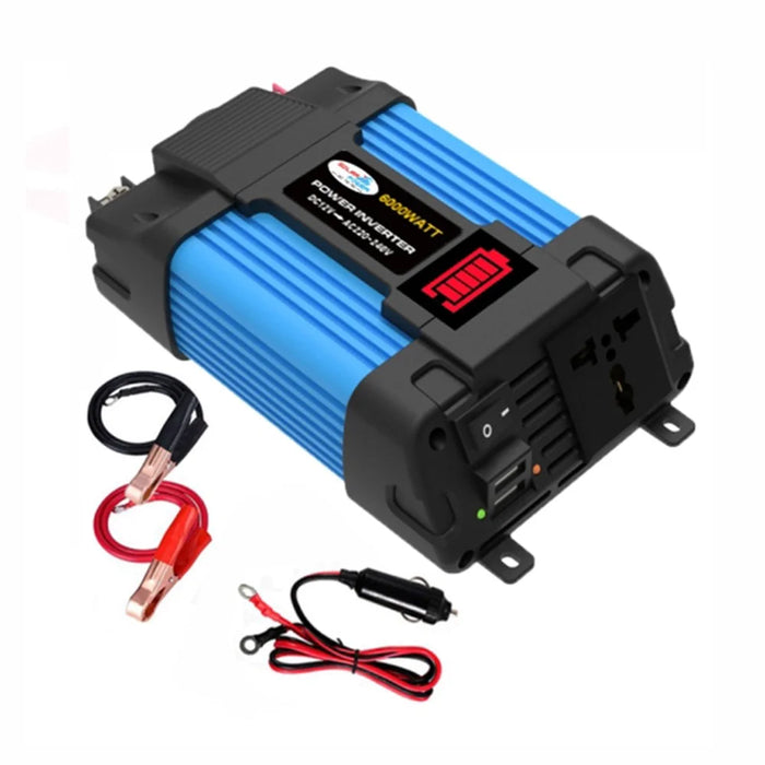 SOLIKETECH 500W Car Inverter Converter LED Battery Display 12V-220V Power Inverter with Cigarette Lighter Cable - 1