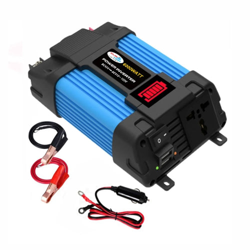 SOLIKETECH 500W 12V-110V Car Power Inverter LED Battery Display Inverter Converter with Cigarette Lighter Cable - 1