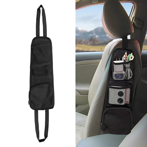 600D Oxford Cloth Mesh Hanging Bag Car Seat Side Organizer Multi-Pocket Automobile Seat Storage Pouch for Truck - 1