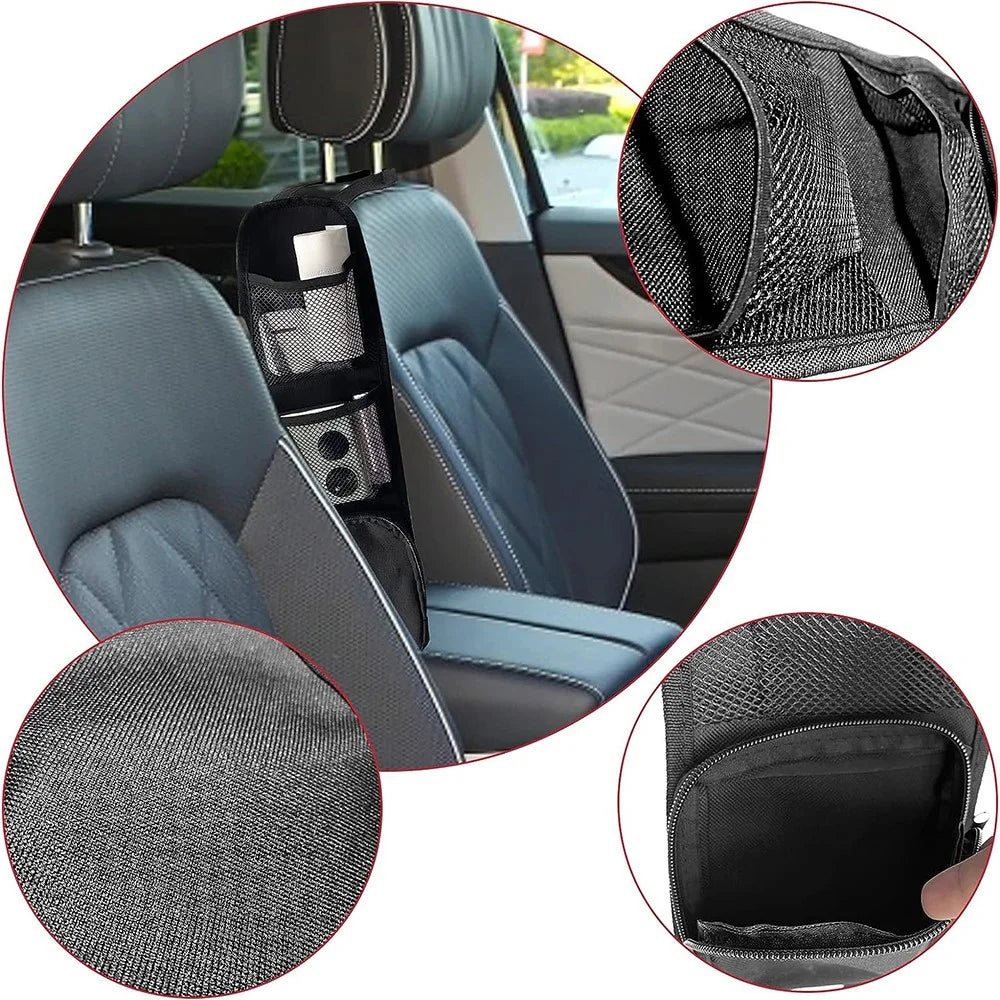 600D Oxford Cloth Mesh Hanging Bag Car Seat Side Organizer Multi-Pocket Automobile Seat Storage Pouch for Truck - 5