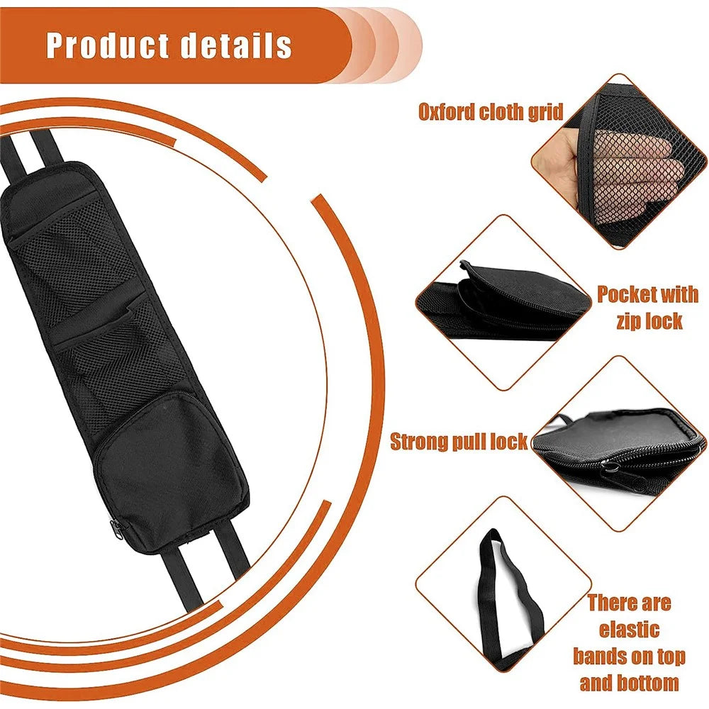 600D Oxford Cloth Mesh Hanging Bag Car Seat Side Organizer Multi-Pocket Automobile Seat Storage Pouch for Truck - 6