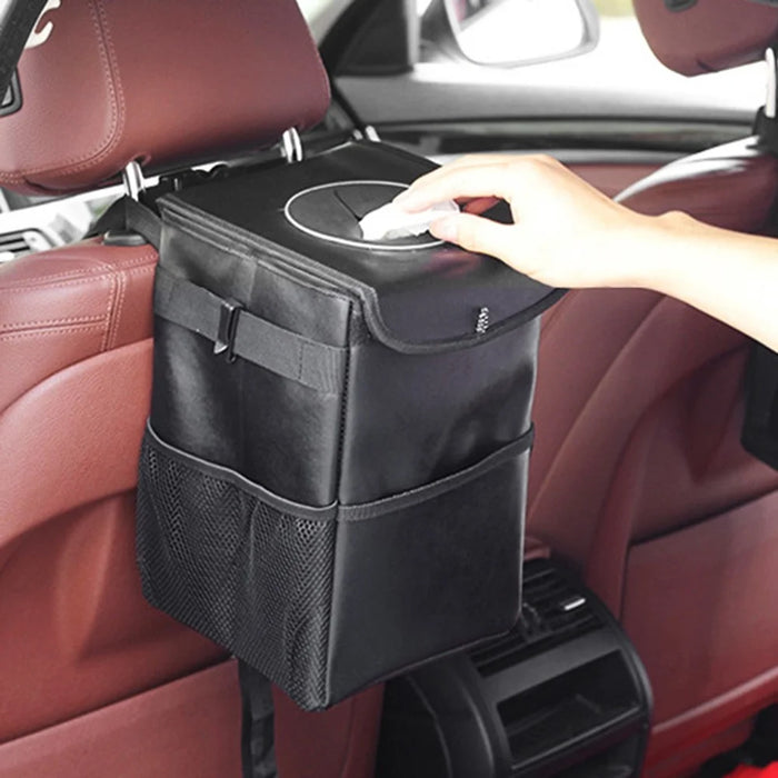9731 Thermal Insulation Car Back Seat Headrest Waterproof Trash Bag with Storage Pockets, Size S: 25*16*16cm - 4