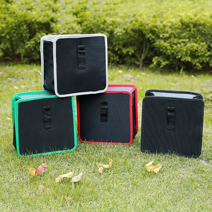 9730 Waterproof Oxford Cloth Car Storage Bag Trash Can Foldable Hanging Barrel - Red - 6