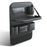 Leather Car Seat Back Organizer Hanging Waterproof Storage Bag with Foldable Table - Black - 1