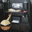 Leather Car Seat Back Organizer Hanging Waterproof Storage Bag with Foldable Table - Black - 4