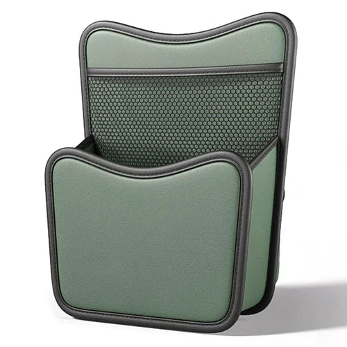 Leather Car Middle Seat Organizer Waterproof Car Central Control Phone Sundries Storage Bag - Green - 1