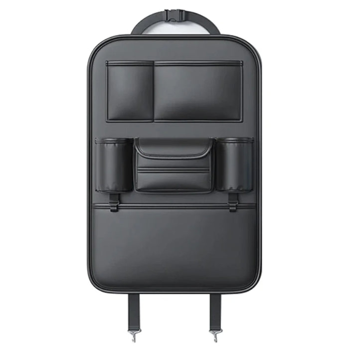 AUTOCOLOR Waterproof Leather Car Seat Back Storage Bag Tissue Cup Holder Organizer with Hook - 1