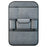 AUTOCOLOR Suede Car Seat Back Organizer Tissue Cup Holder Multi-Pocket Storage Bag with Hook - Grey - 1