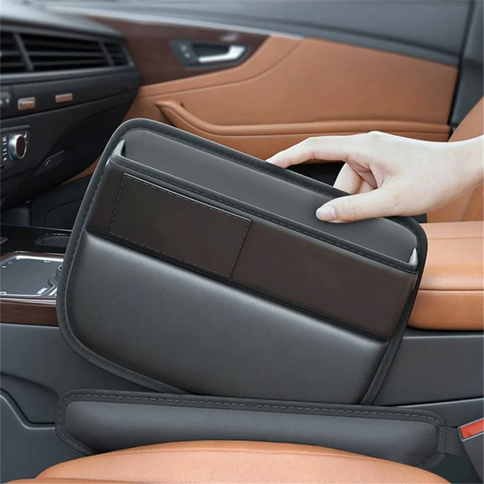 AUTOCOLOR Car Side Seat Gap Crevice Storage Box Pocket Key Phone Holder - 4