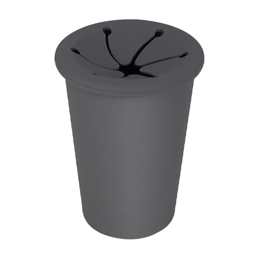 Car Trash Can Garbage Holder Vehicle Door Cup Holder Seat Back Silicone Trash Bin Dustbin - Grey - 1