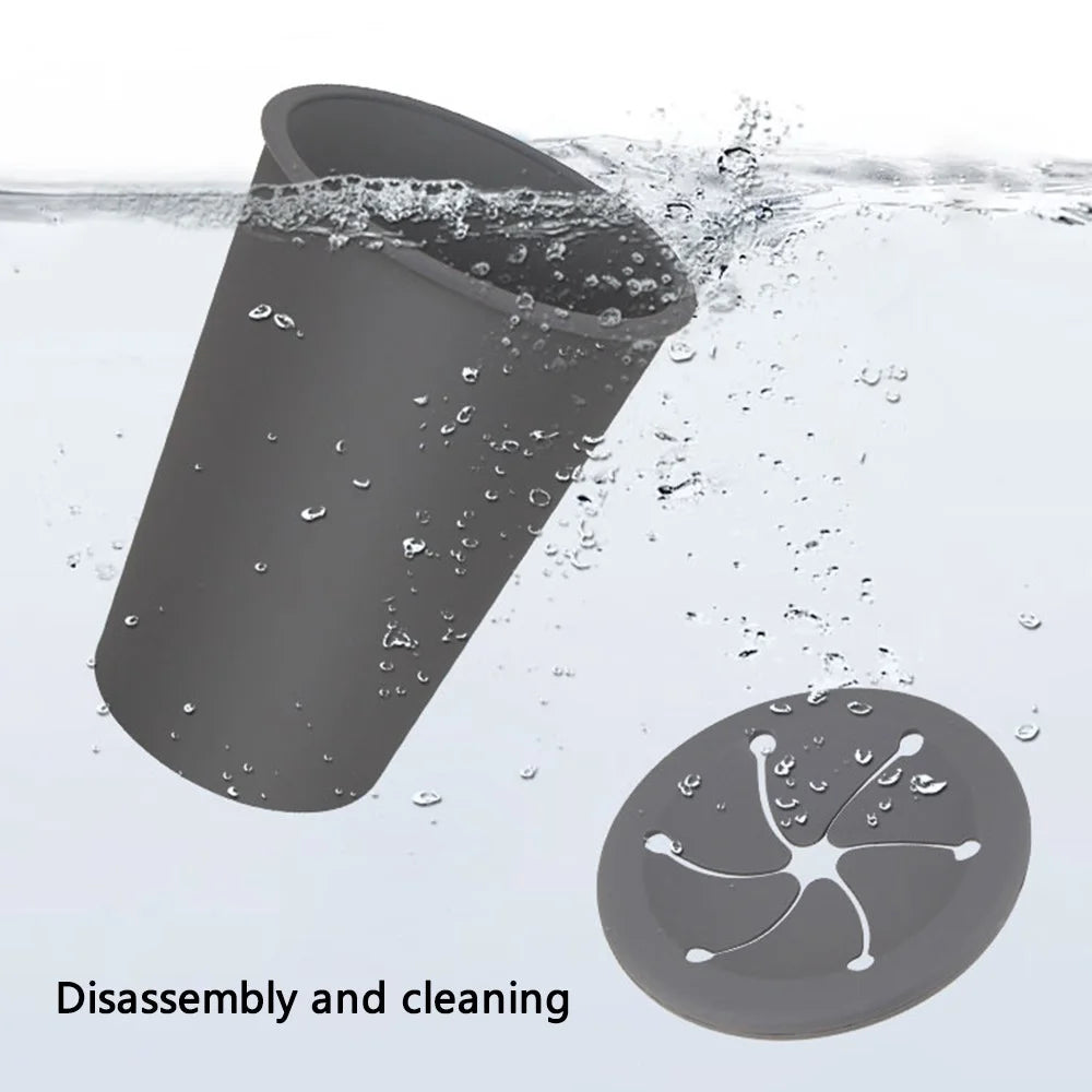 Car Trash Can Garbage Holder Vehicle Door Cup Holder Seat Back Silicone Trash Bin Dustbin - Grey - 2