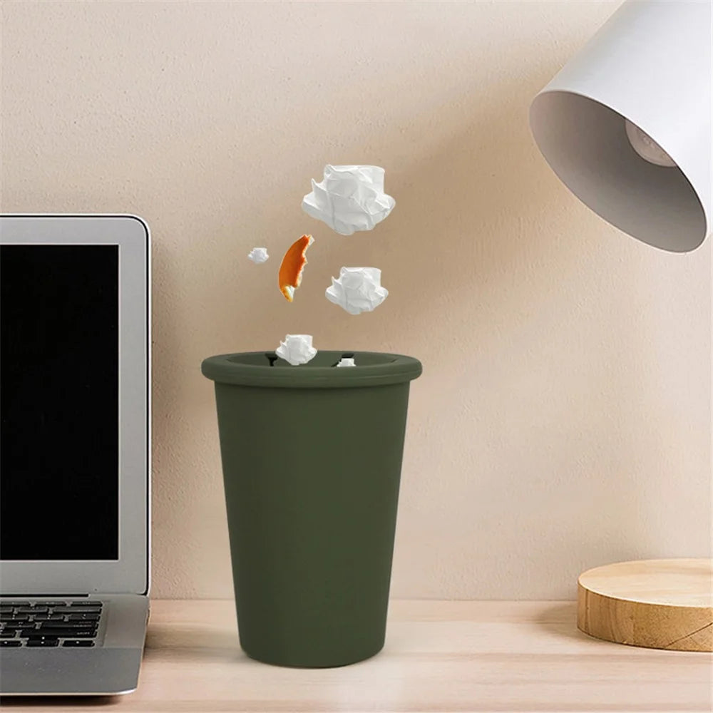 Car Trash Can Garbage Holder Vehicle Door Cup Holder Seat Back Silicone Trash Bin Dustbin - Grey - 6