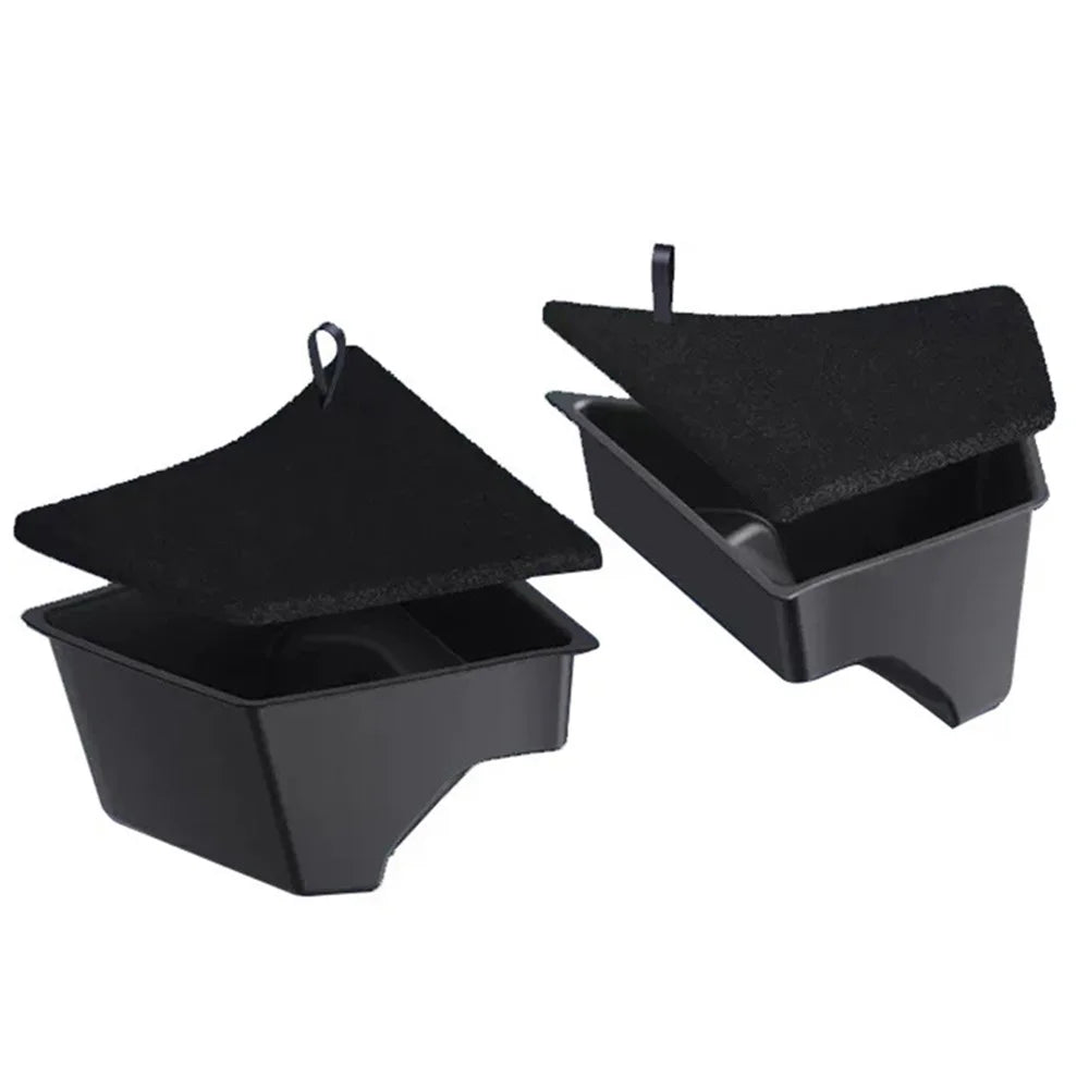 ALZH091 2 Sets For Model 3 PP+TPE Trunk Side Storage Bin Organizer Storage Box with Lid - 1