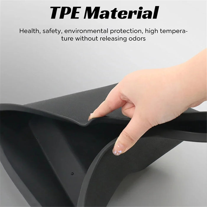 ALZH091 2 Sets For Model 3 PP+TPE Trunk Side Storage Bin Organizer Storage Box with Lid - 5