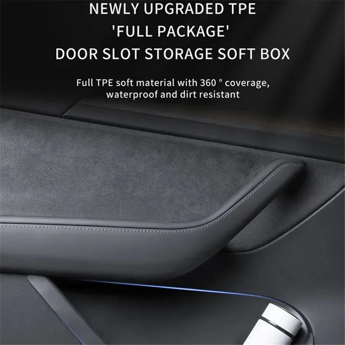 TSL1108 2Pcs Storage Box for Tesla Model Y TPE Car Door Interior Container - Front Door - 2