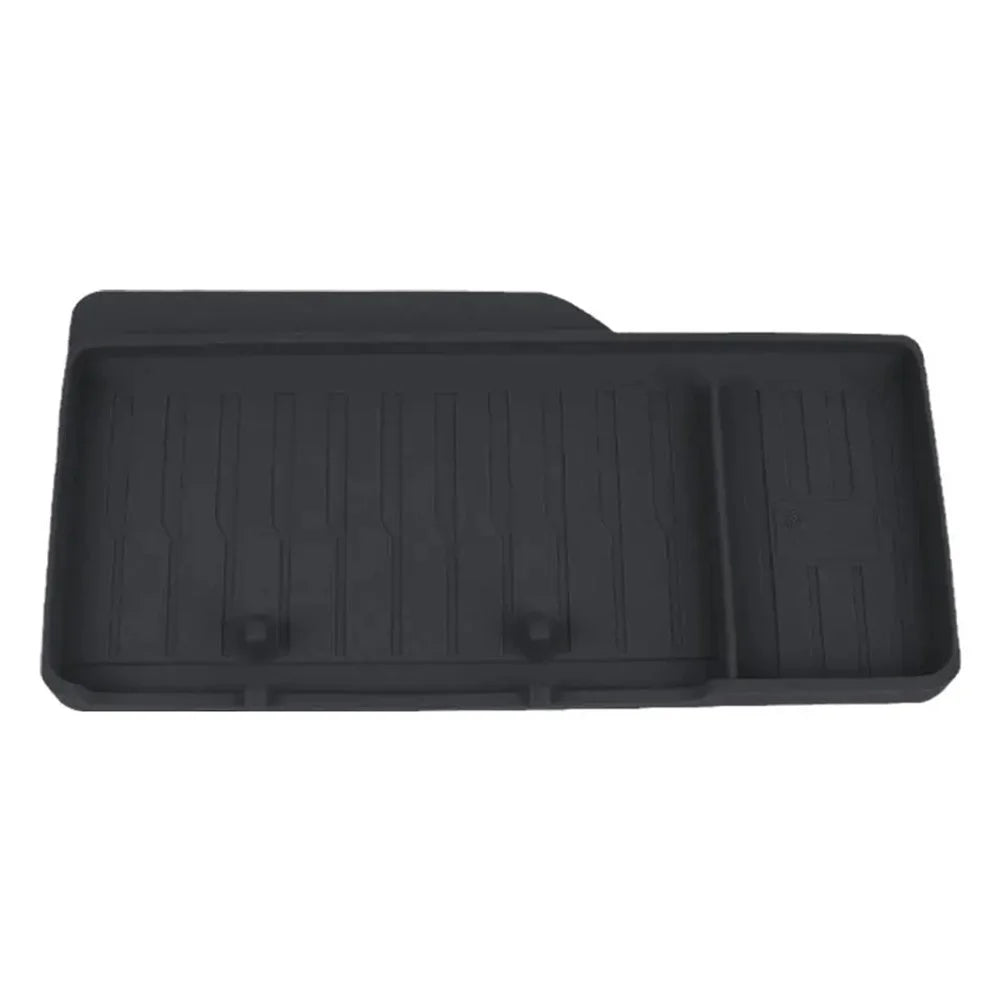 TSL806 For Model Y  /  3 Silicone Car ETC Behind Screen Storage Box Tray - Black - 1