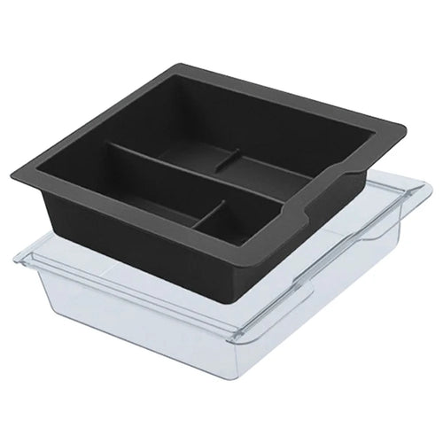 ALZH005 2Pcs / Set For Model Y / 3 Car Center Console Storage Box - Black / Front / with Baffle - 1