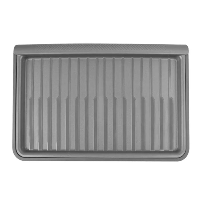 TSL521 For Tesla Model Y TPE+ABS Storage Box with Lid Under Seat Drawer - Grey - 1