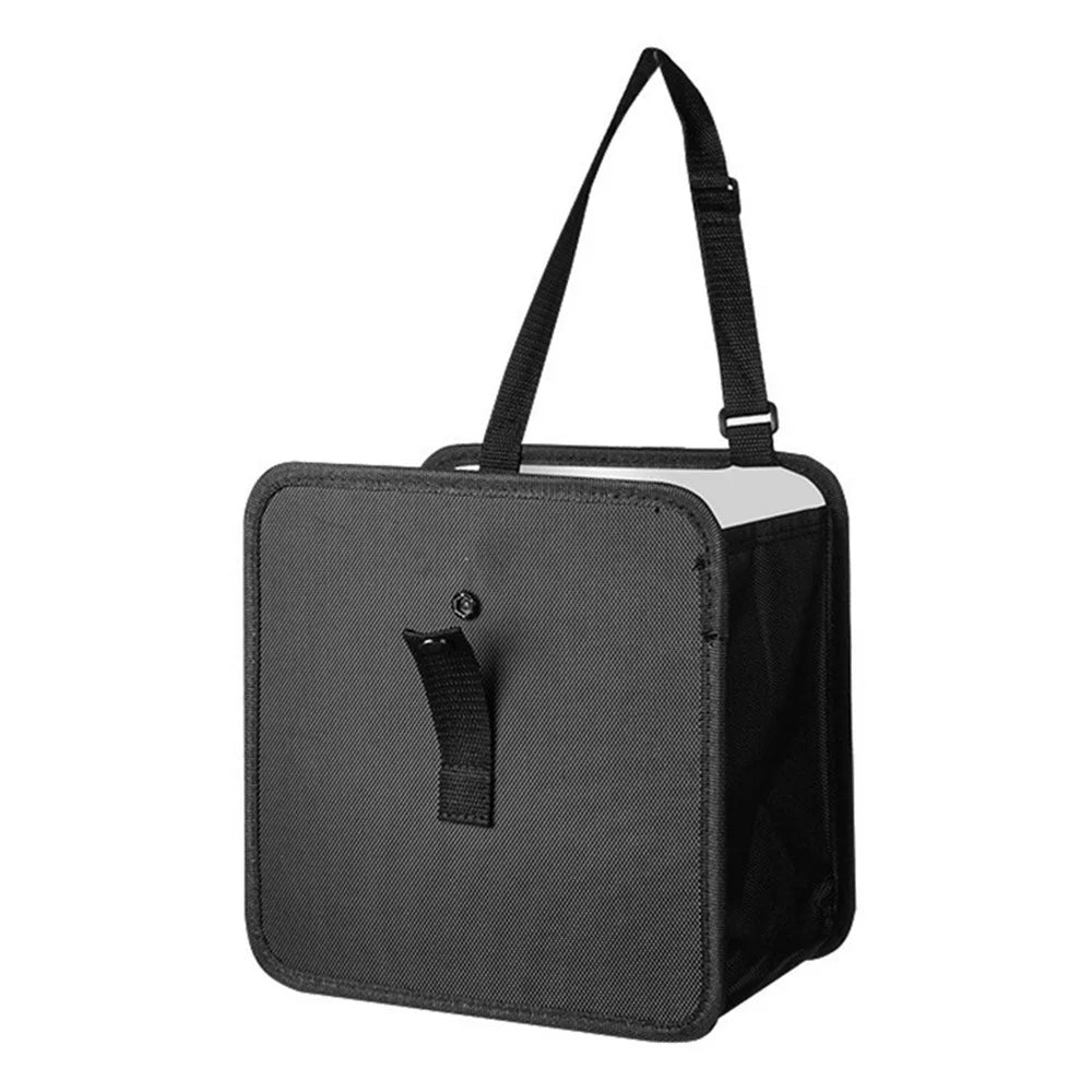 L1294 Foldable Car Trash Holder Storage Bag Vehicle Seat Back Oxford Cloth Trash Bin - 1