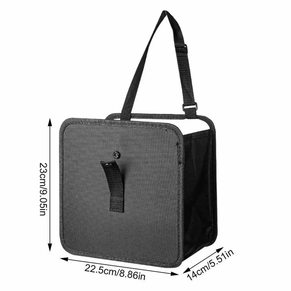 L1294 Foldable Car Trash Holder Storage Bag Vehicle Seat Back Oxford Cloth Trash Bin - 7