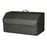 10006 Car Trunk Folding Leather Storage Box with Rubber Handle, Large Size - Grid / Black+Red Line - 1