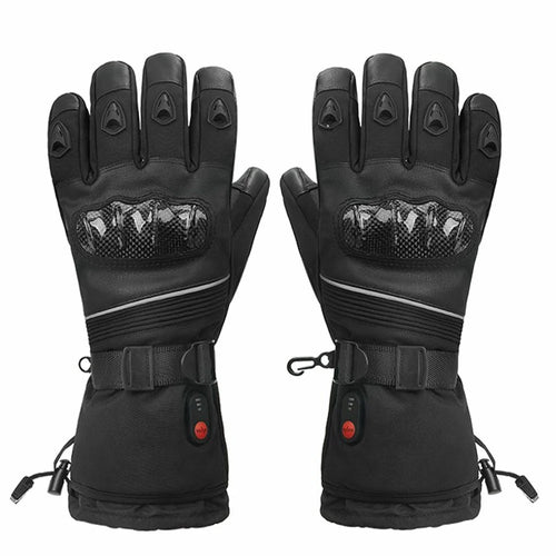 Electric Heated Gloves with 2x 5000mAh Battery Touch Screen Winter Thermal Fleece Lined Mittens - 1