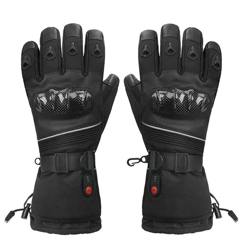 Electric Heated Gloves with 2x 6000mAh Battery Touch Screen Winter Thermal Fleece Lined Mittens - 1